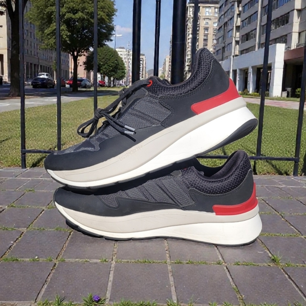 ADIDAS ZNCHILL Black and Red Men Running Shoes - Picture 2 of 7